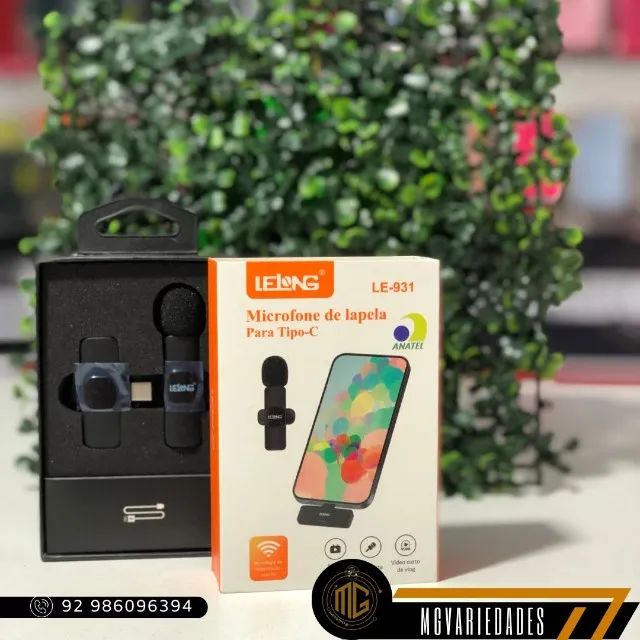 Microfone de Lapela s/Fio para Tipo C