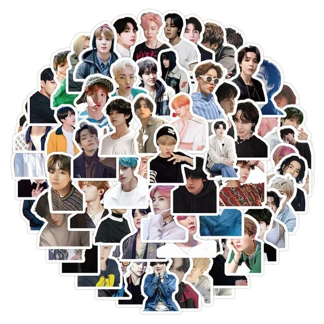 Kit 100 Adesivos de Bangtan Boys BTS - Autocolantes Pcs Peças Unidades K-pop Kpop - Foto 2
