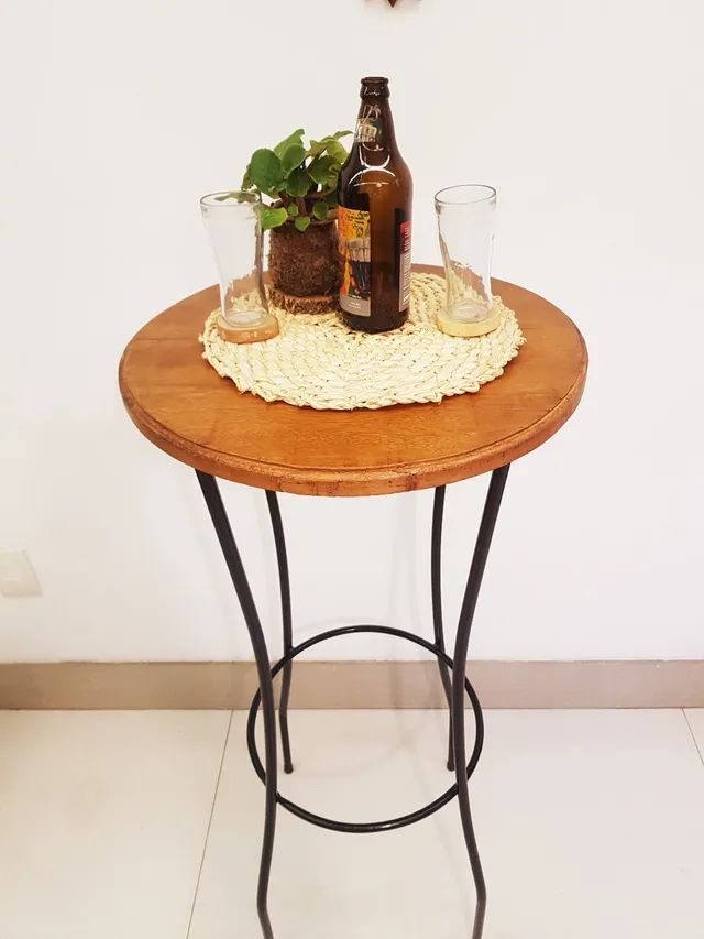 Mesa Bistrô Fixa Tampo 50cm Rústica  - Foto 2