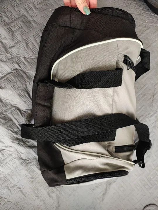 Bolsa Puma Cinza e Preta Pequena - Foto 4