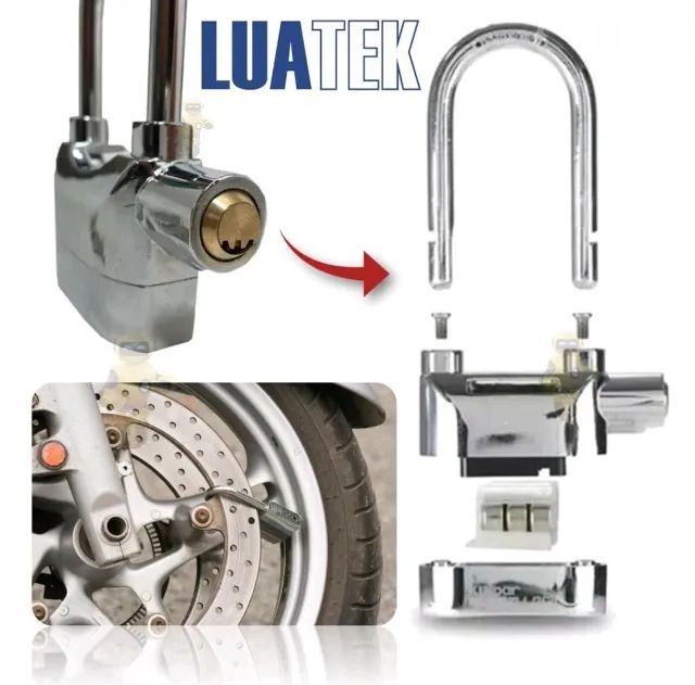 Cadeado com Alarme para Motos, Portões, Bicicleta, com 3 chaves côncavas e Bateria reserva - Foto 2