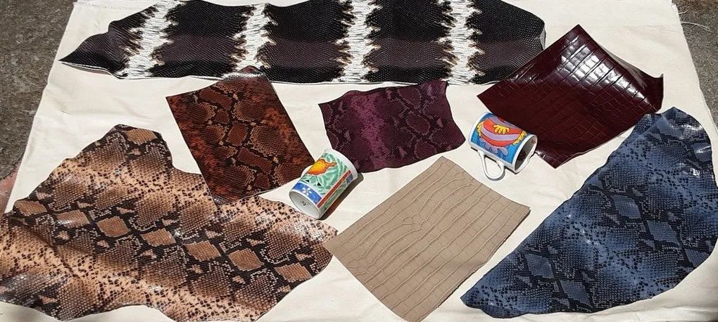 2kg Retalhos Couro Legítimo Estampados - Foto 2