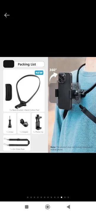 Suporte de pescoço para celular  - Foto 2