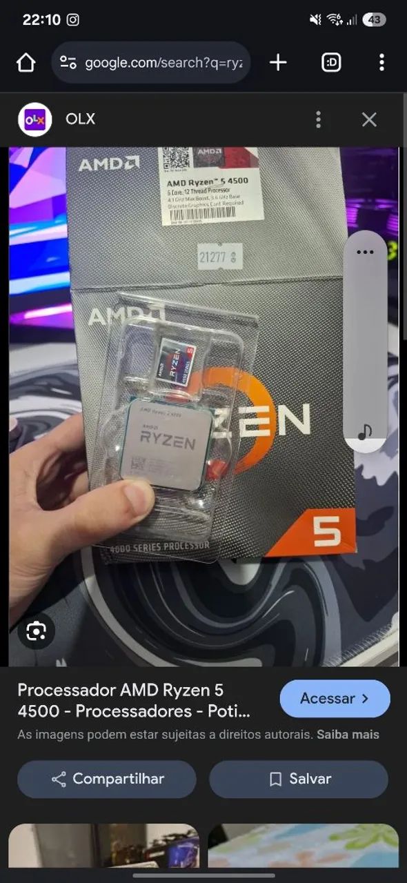 Processador AMD Ryzen 3 4100 - Excelente Estado! - Foto 3