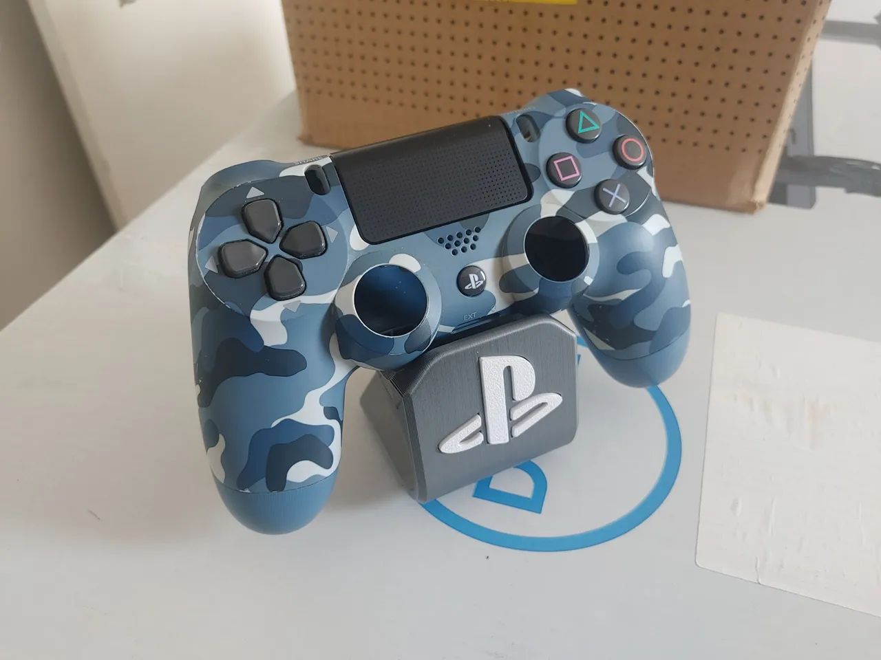 Carcaça Camuflado Azul. Controle Ps4 - Foto 3