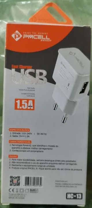 Carregador de Celular USB 1.5A - PMCELL - Foto 2