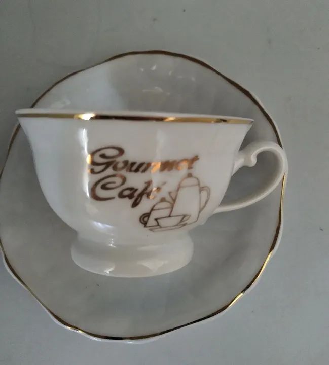 12 Xícaras em porcelana p café,Gourmet Cafe