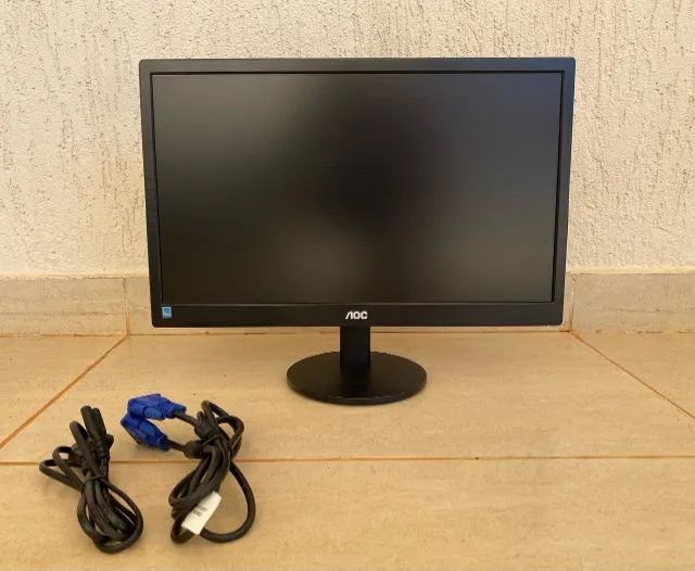 Monitor AOC 18,5" LED - E970SWNL - Impecável  - Foto 4