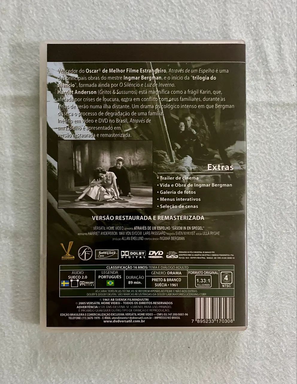 DVD Versátil: Através de um Espelho (Direção Ingmar Bergman-1961