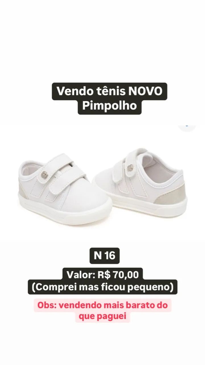 Tênis Pimpolho N 16 Branco - Bebê