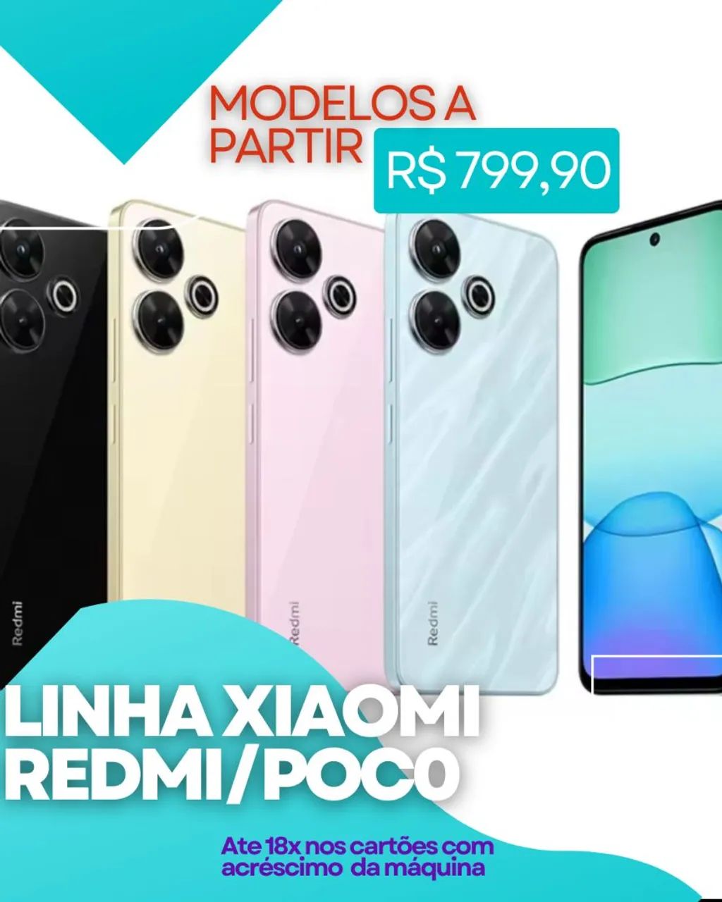 Toda linha de xiaomi, poco, redmi a pronta entrega. 