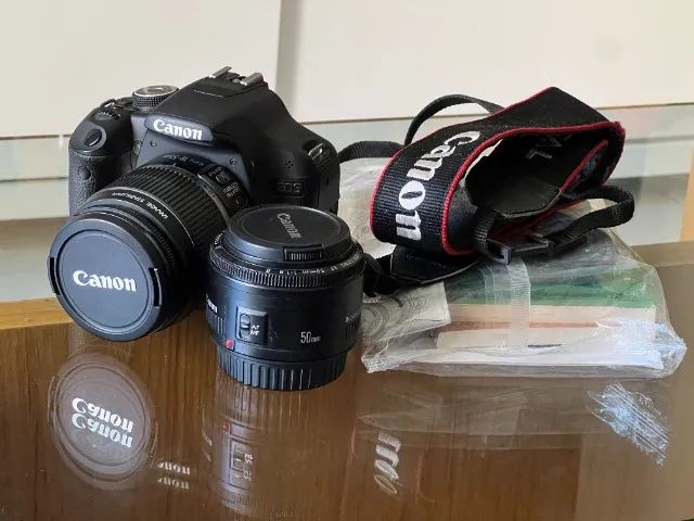 Camera Canon EOS Rebel T1i com lentes 18-55mm e 50mm 1/8 - Foto 2