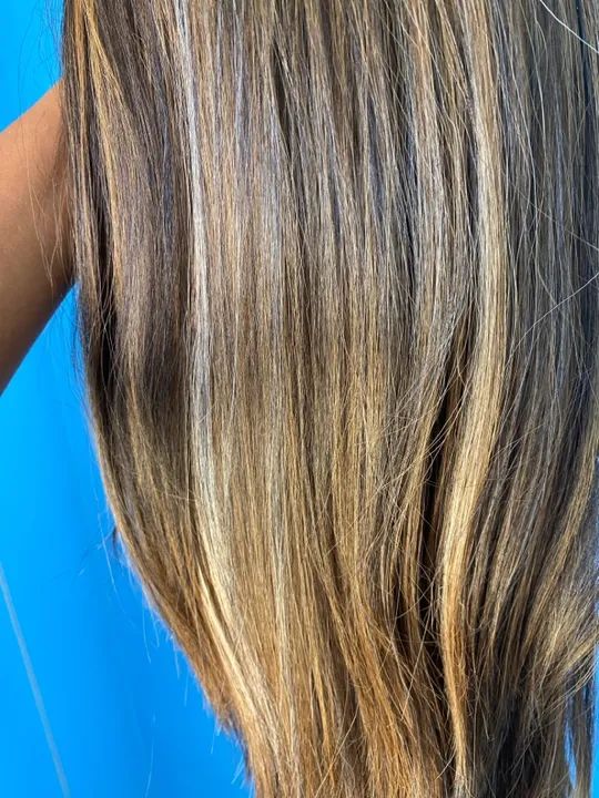 Lace Front com mechas repartição livre