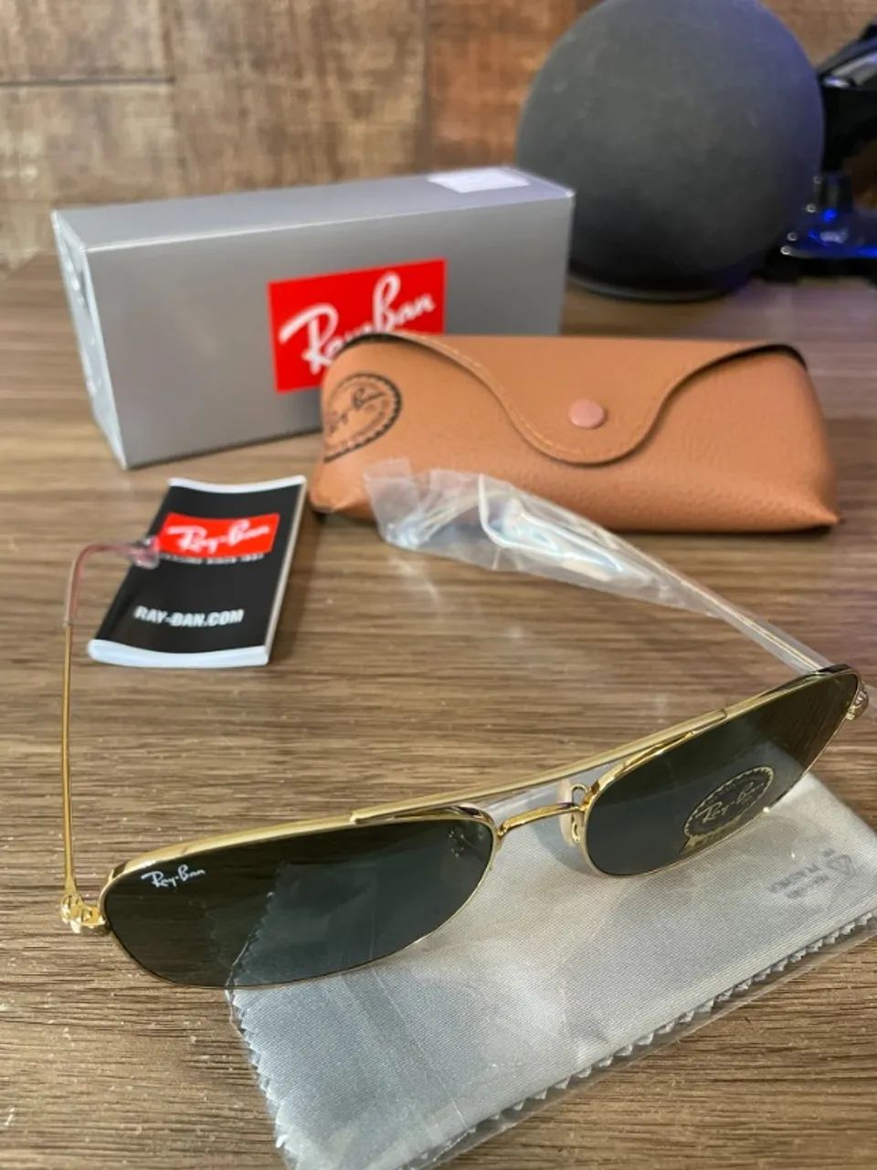 Óculos de Sol Ray-Ban Ouro  - Foto 5