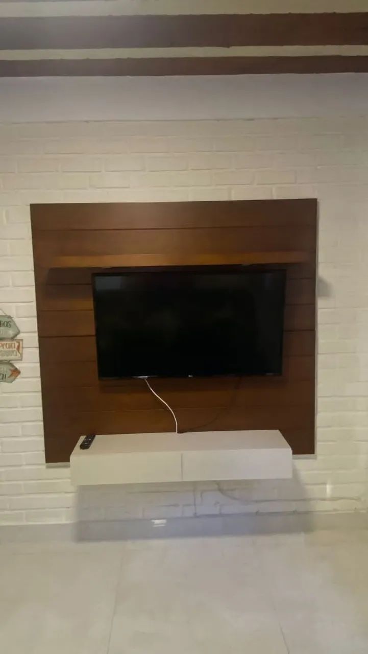 Painel de TV moderno com rack suspenso - Foto 3