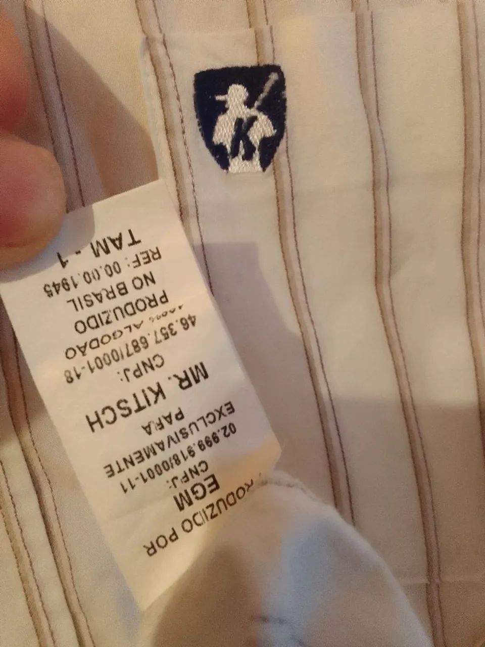 Camisa Listrada Mr. Kitsch. Original! Tamanho1