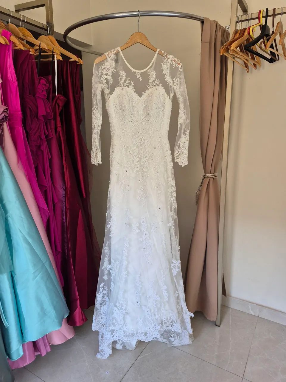 Vestido De Noiva Sereia Mangas