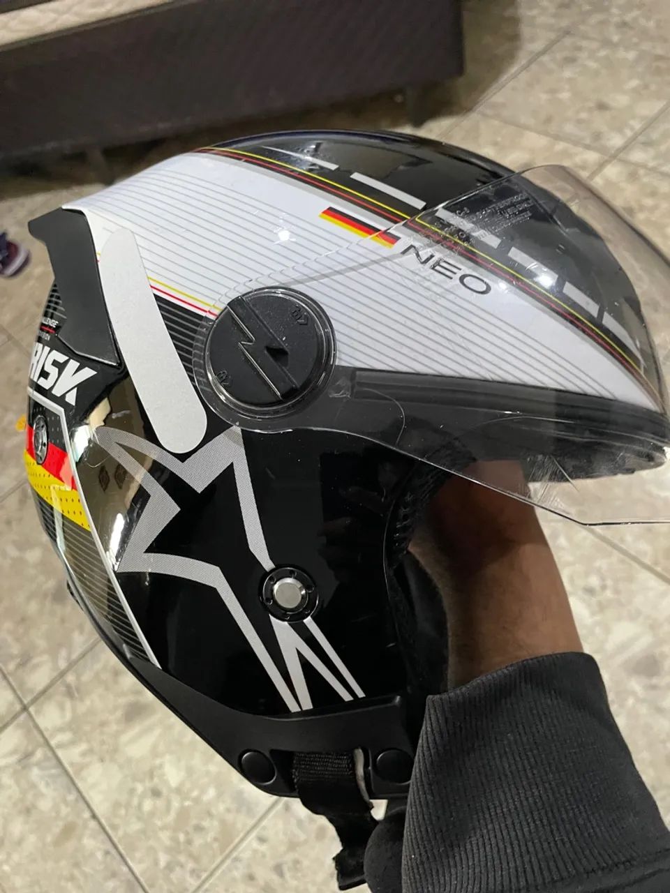 Capacete de Moto No Risk Alemanha  - Foto 5