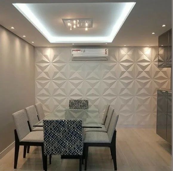 Gesso 3D para parede - Moderno e elegante - Foto 3