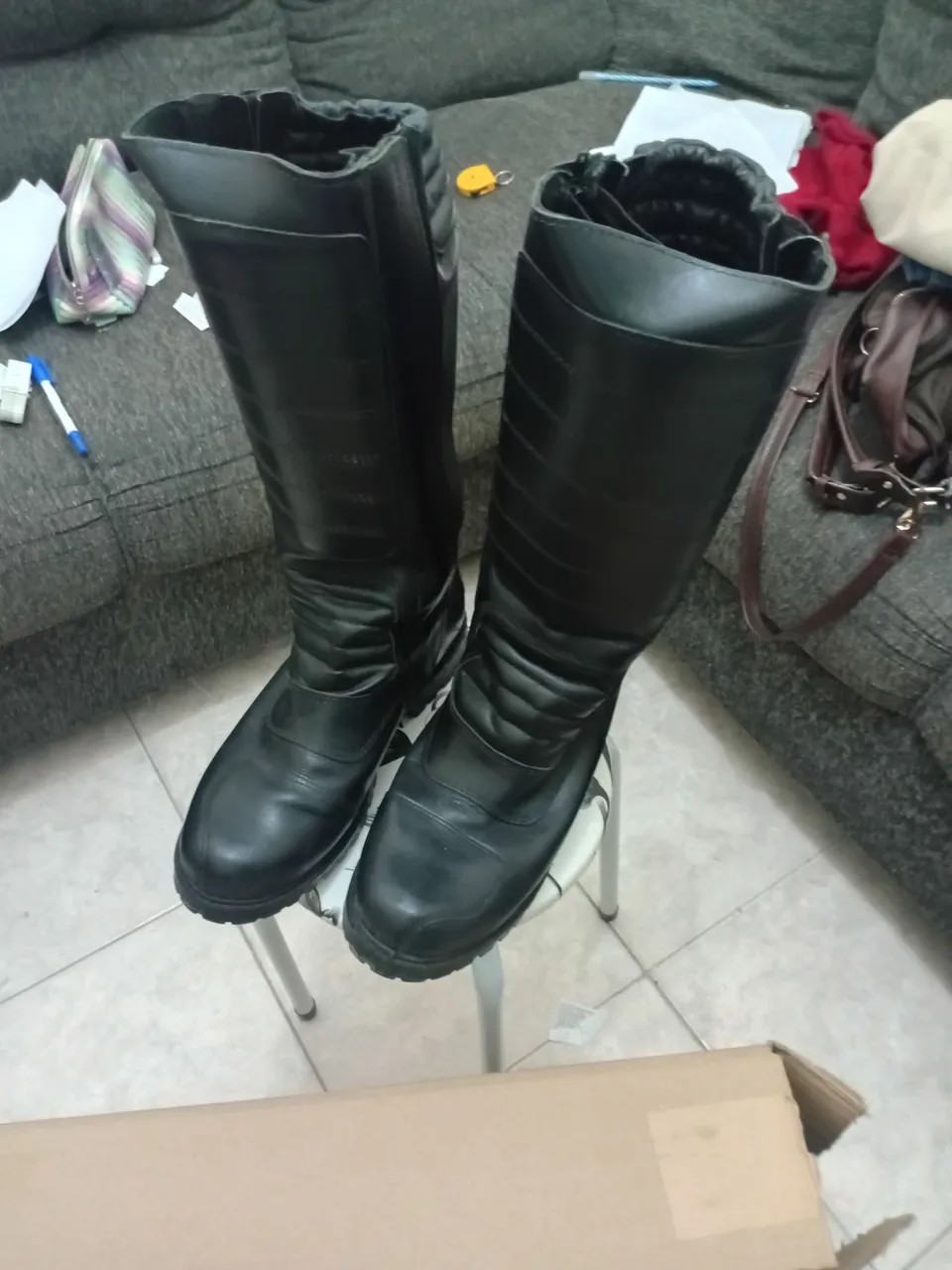 Botas de cano longo pretas