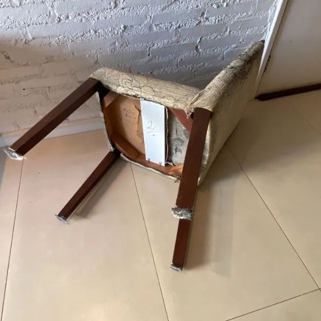 C352 Cadeira para reforma de estofado e madeira sala jantar  - Foto 2