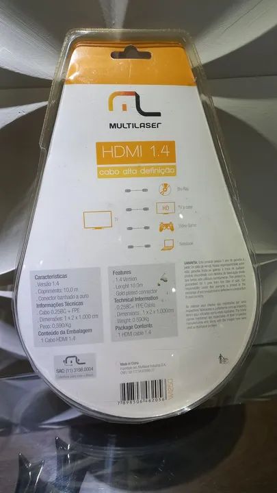 Cabo HDMI 1.4 Multilaser 10m - Alta Definição - Foto 2