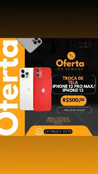 Tela iPhone 12 Pro Max OLED Premium com instalação