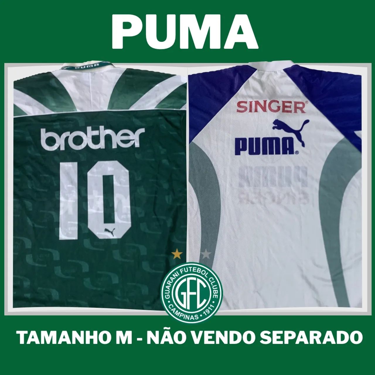 3 Camisetas - Guarani Futebol Clube - Foto 3