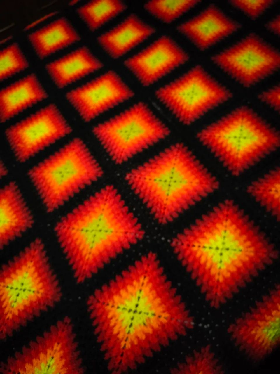 Cobertor  / Cobre Leito de crochê artesanal colorido / Degradê 200x160Cm | Lã Acrílica - Foto 2
