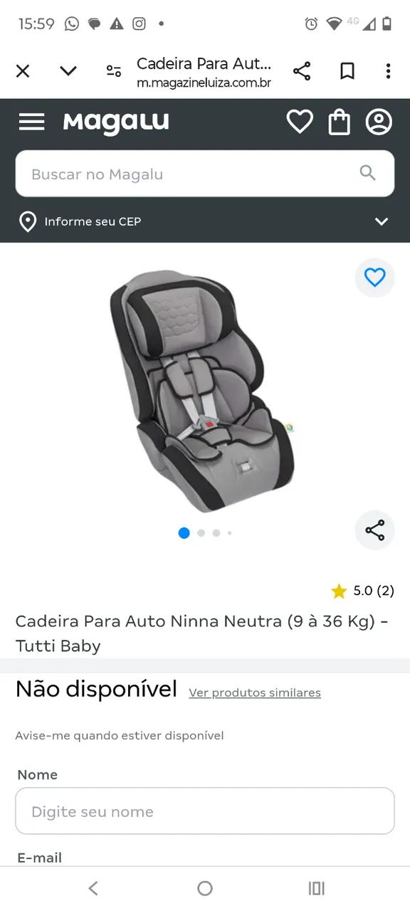 Cadeira bebe