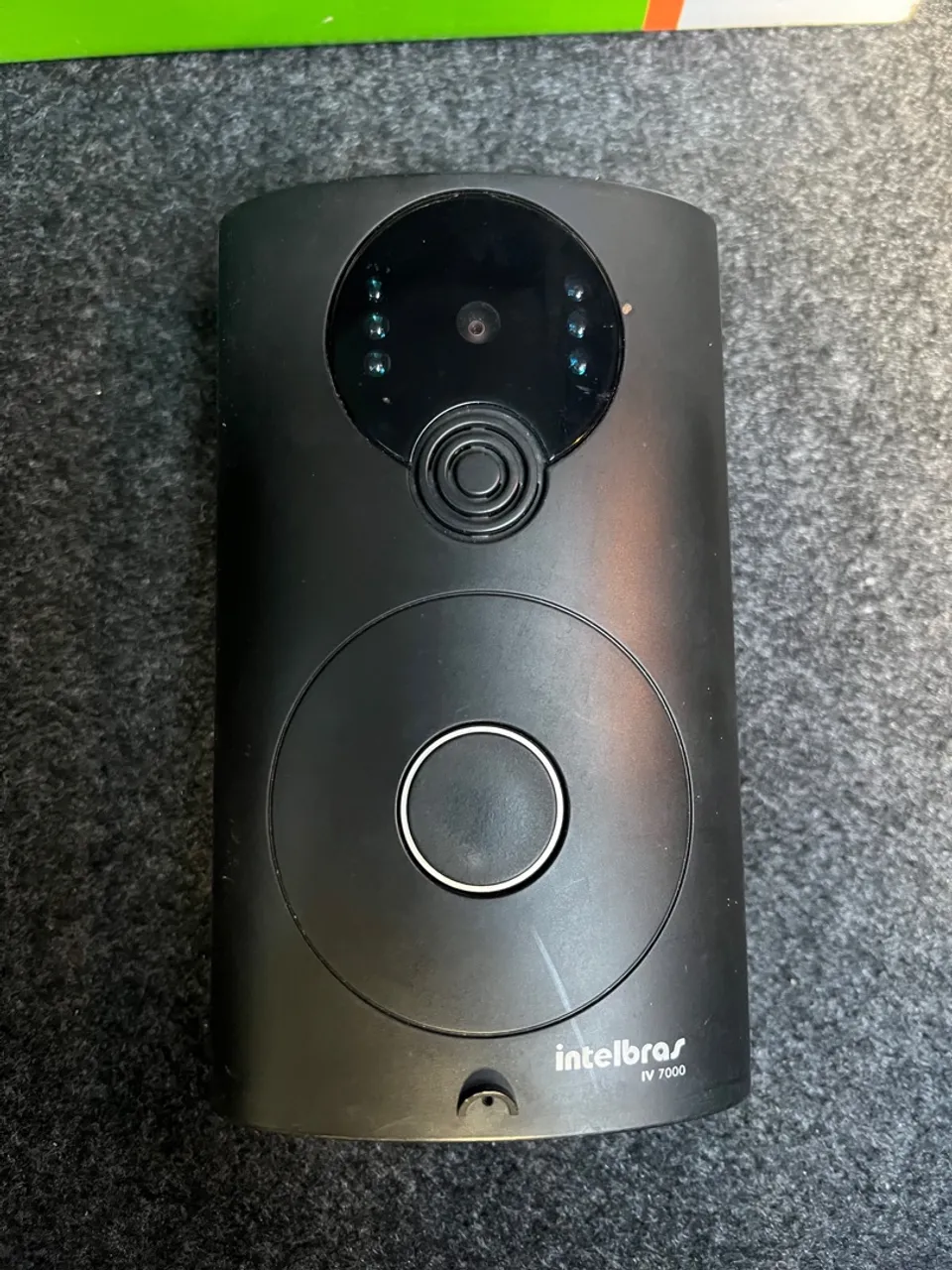 módulo externo video porteiro intelbras iv 7000 ex preto com suporte de fixação