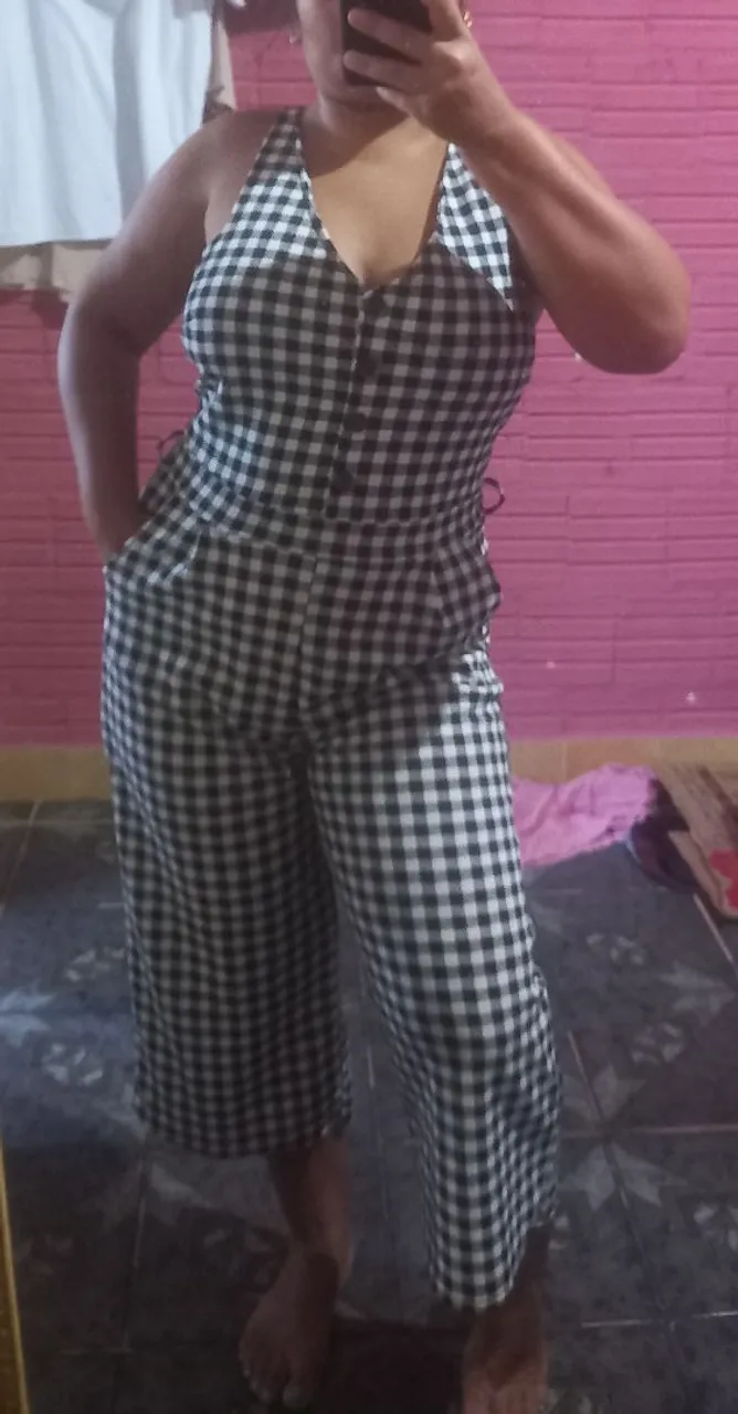 Macacão Xadrez Feminino