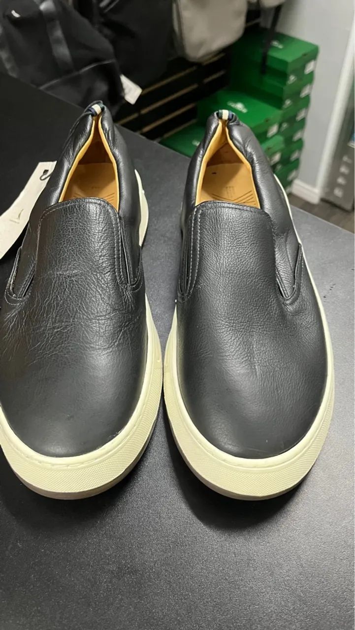 Tênis RSV Slip On Couro Preto