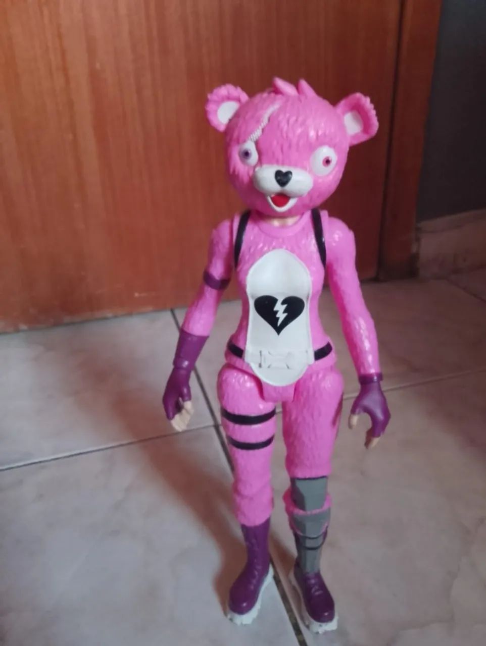 Ursa rosa, boneco do fortnite, boneco de 30cm.