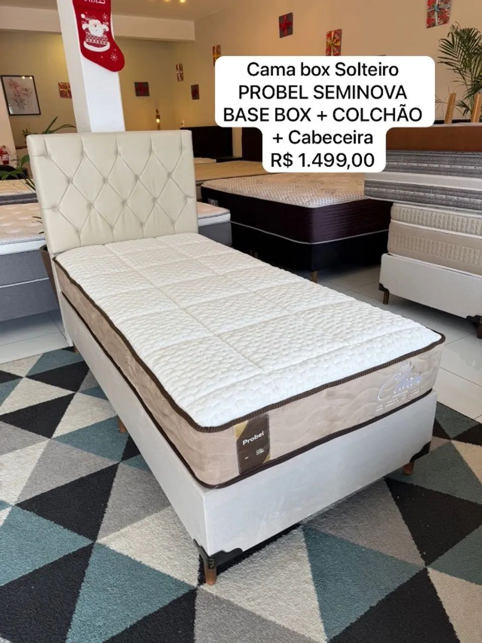 Cama box Solteiro PROBEL SEMINOVA - Entrego!  - Foto 3