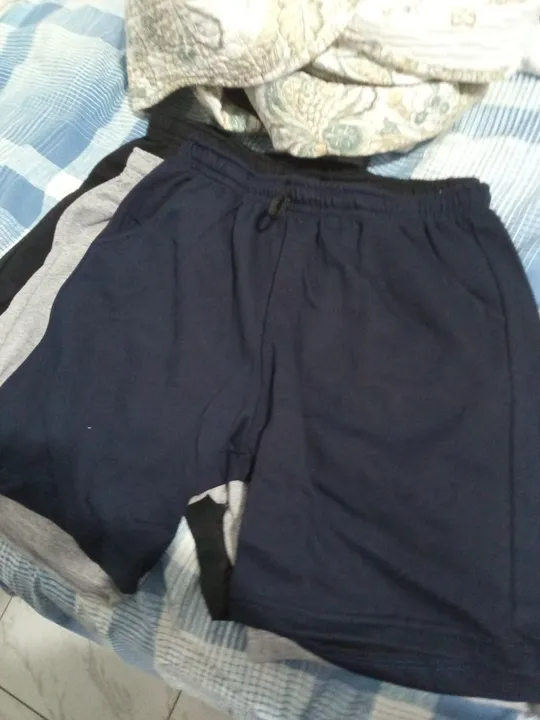 Shorts de Moletom Azul Escuro