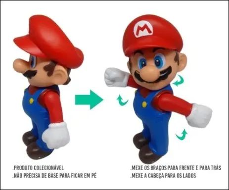 Boneco Colecionável Super Mario Bros Articulável (Com Caixa) Super Size Figure Collection - Foto 3