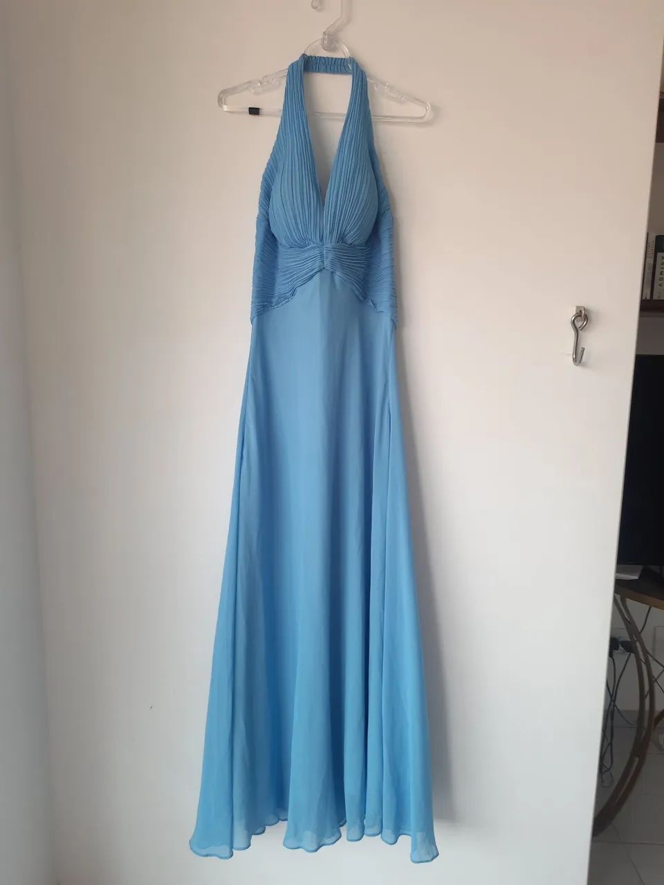 Vestido longo de festa  azul claro - Foto 4