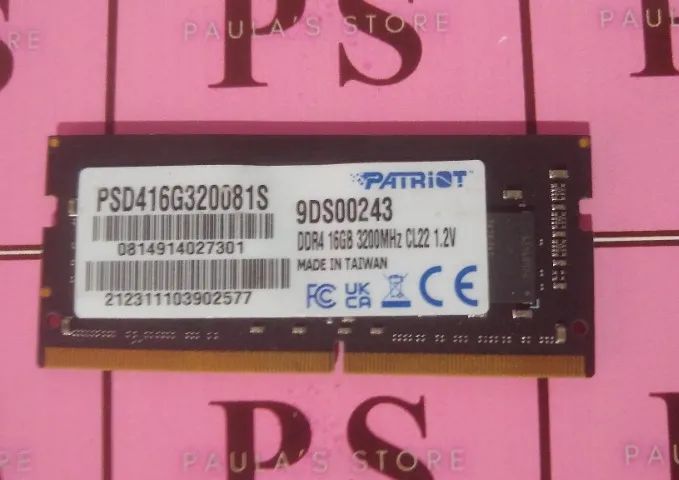 Memória ram DDR4 note 16GB