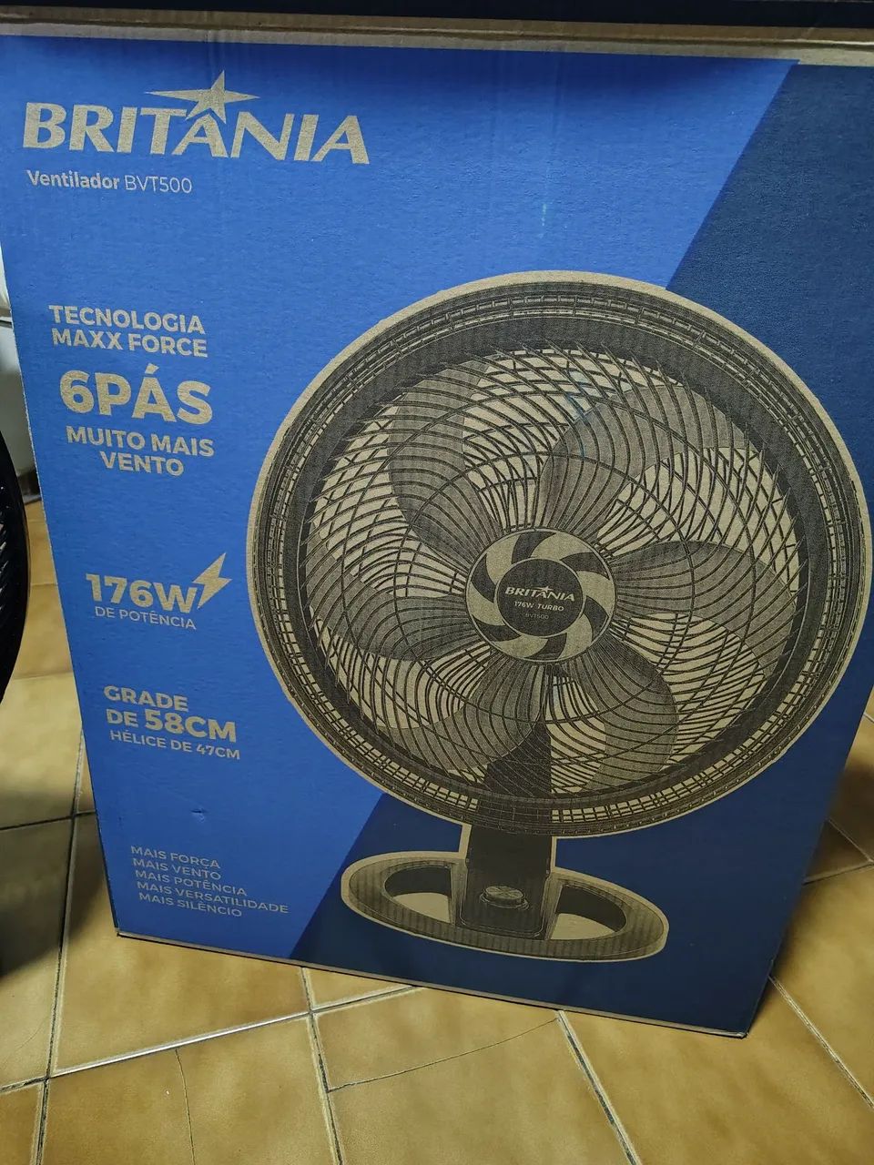 Ventilador Britânia BVT500 - 6 pás, 176W, Grade de 58cm - Foto 4