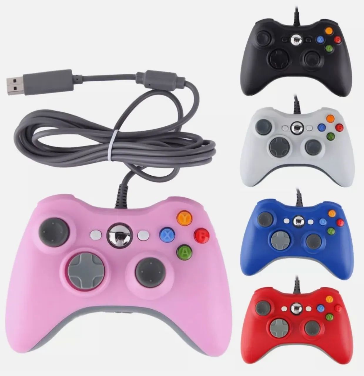 Controles Xbox 360 com Fio - Diversas Cores