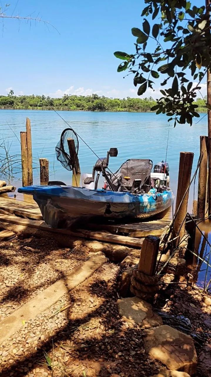 Caiaque iron + motor hidea 4 HP + acessórios 