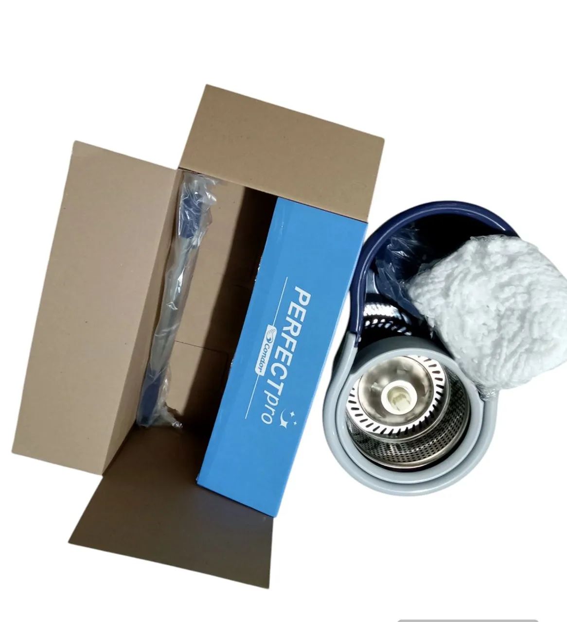 Balde Mop Giratório 360º Tornado PERFECT pro - Condor de Inox 12L em PROMOCAO - Foto 4