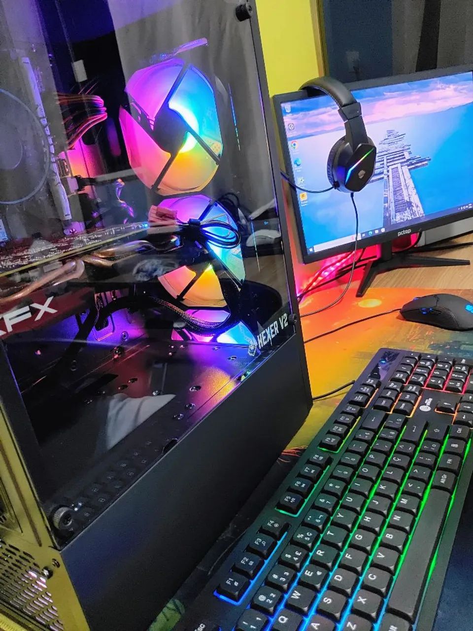 VENDO PC Gamer Completo (Roda Fivem,Witcher 3,RedD,Res4R,OverW,WarZ,Pubg Outros Pubg,Over - Foto 2