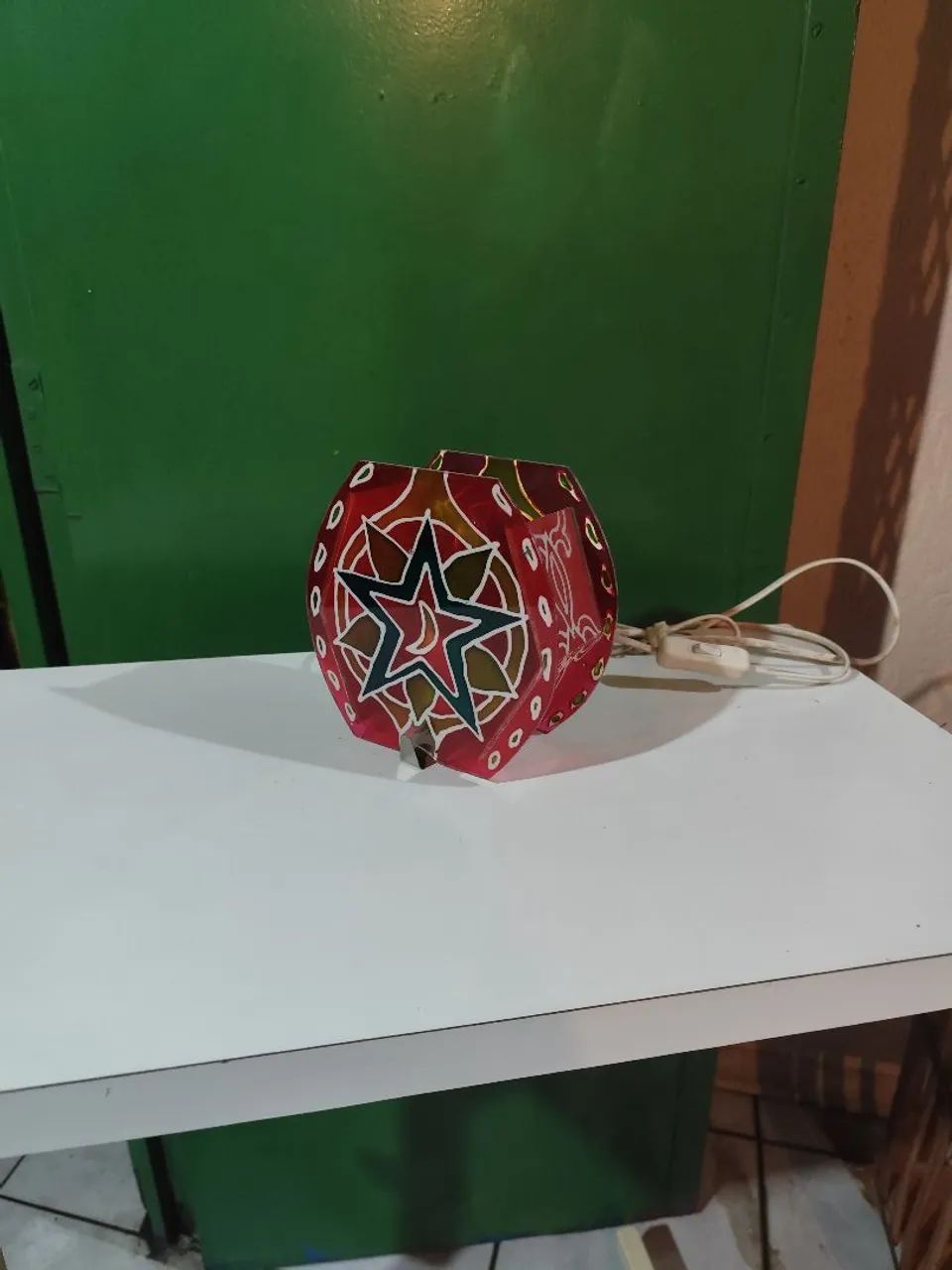 Luminária Vitral Decorativa Estrelada