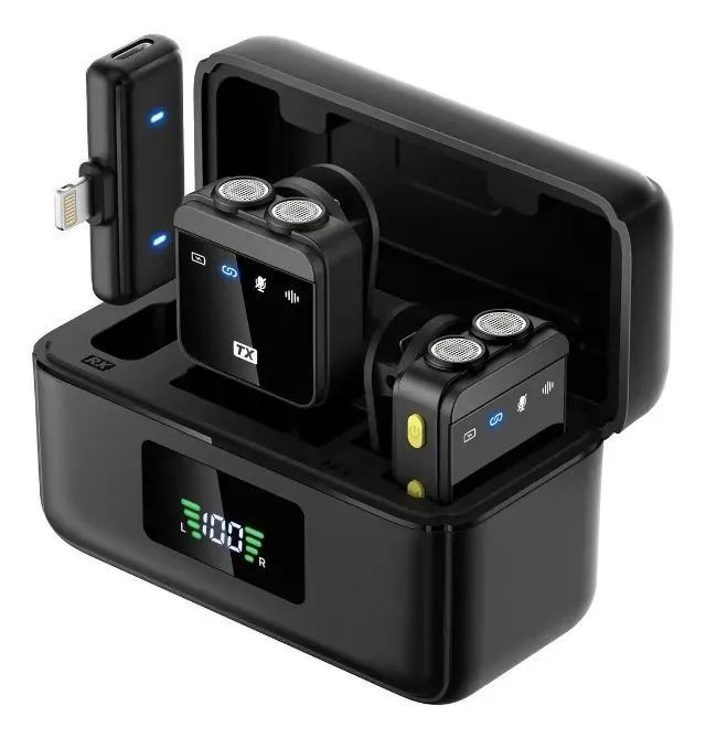 Microfone de Lapela A Gold com IA 