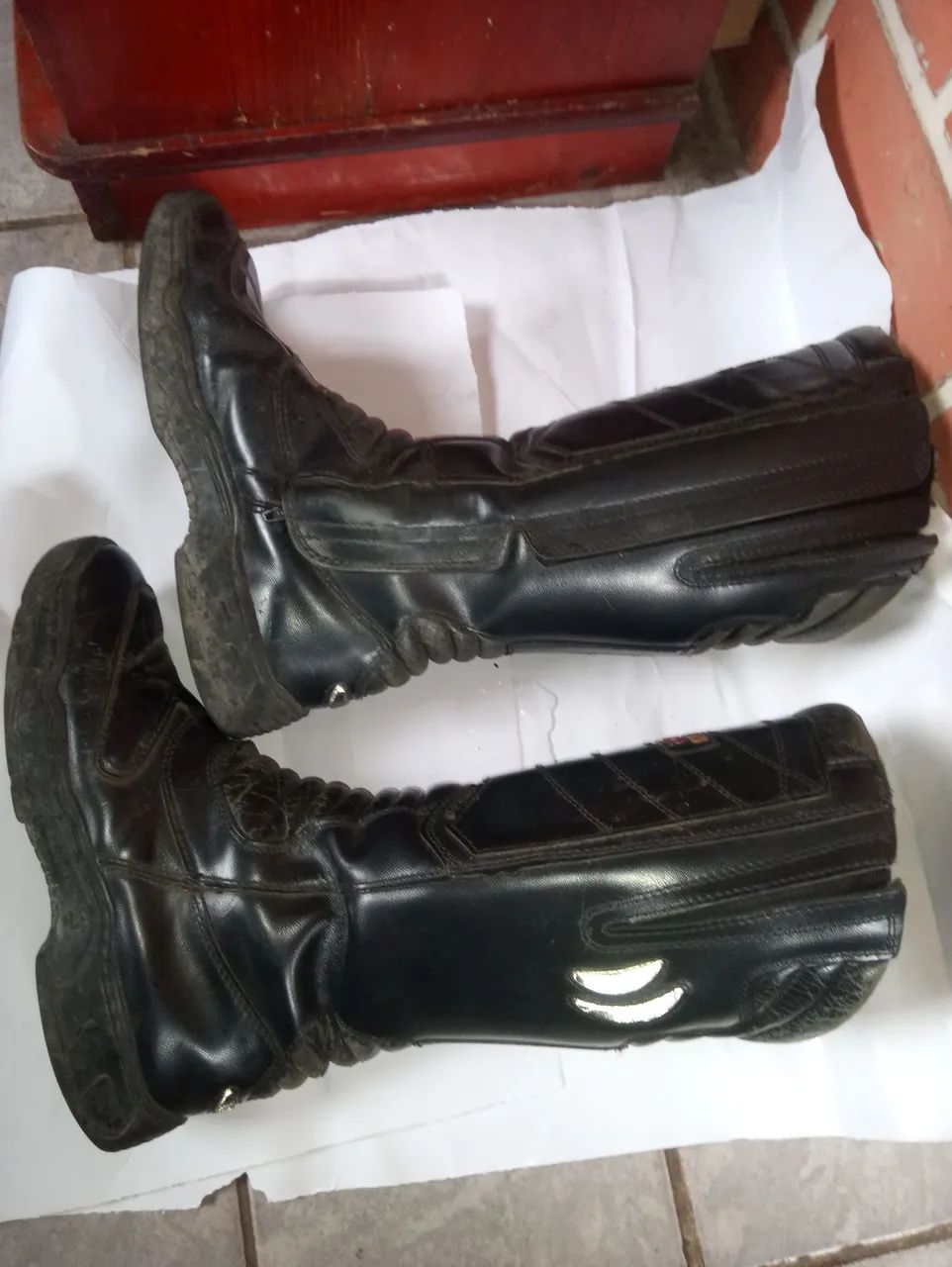 Botas motoqueiro cano longo n°41OFERTÃO*  - Foto 5