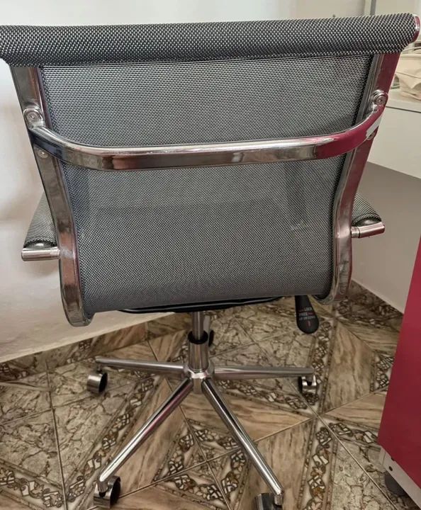 Cadeira de Escritório - Mesh Cinza - Foto 5