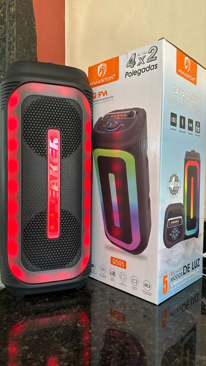 Caixa de som bluetooth P2 entrada USB Entregamos