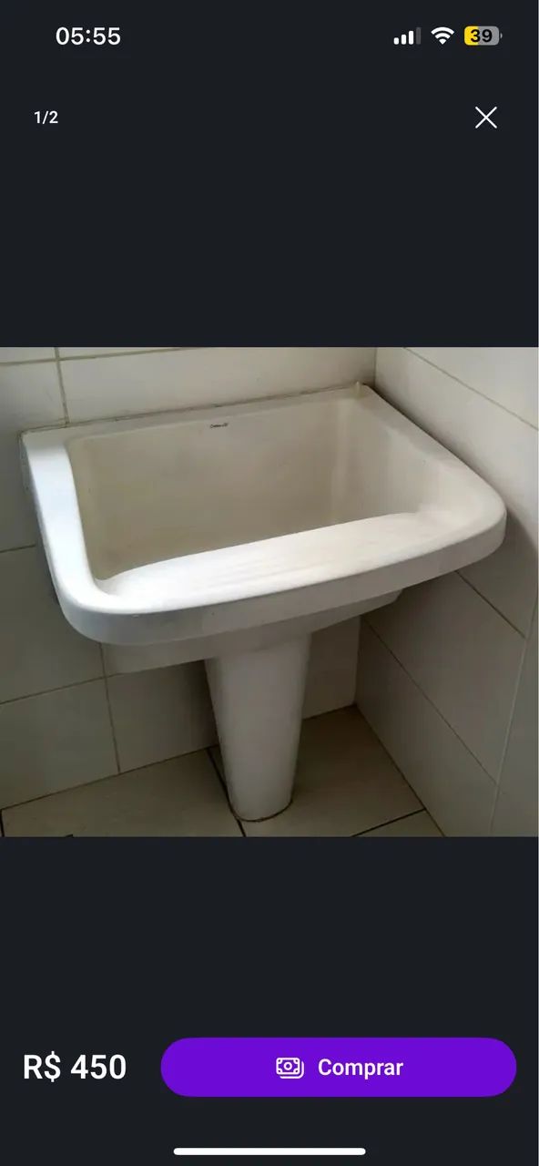 Tanque CELITE GG. de Cerâmica branca 